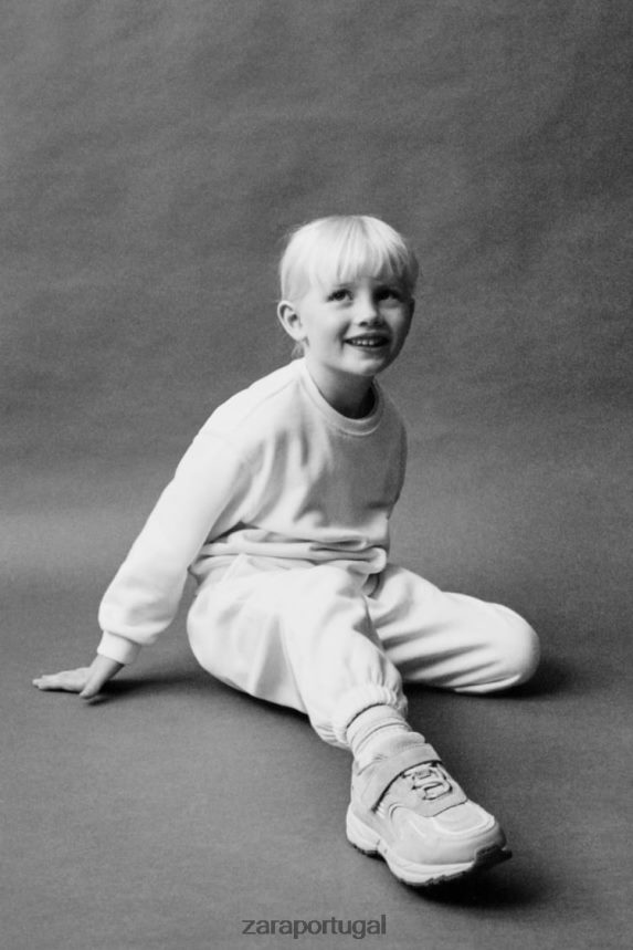 moletom bordado crianças Zara cru Z2080L1565 roupas