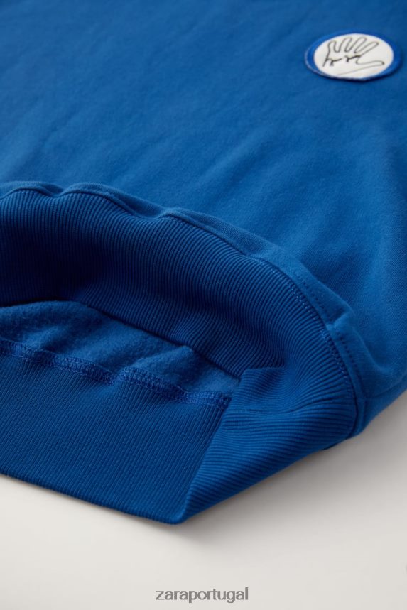 moletom java jacobs crianças Zara cobalto Z2080L1512 roupas