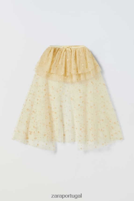 capa de fantasia de fada brilhante crianças Zara dourado Z2080L1595 roupas