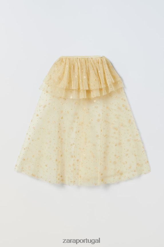 capa de fantasia de fada brilhante crianças Zara dourado Z2080L1595 roupas