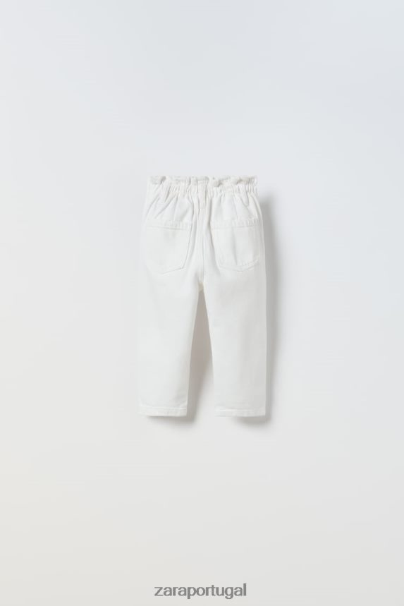 o autêntico jeans crianças Zara branco Z2080L1619 roupas
