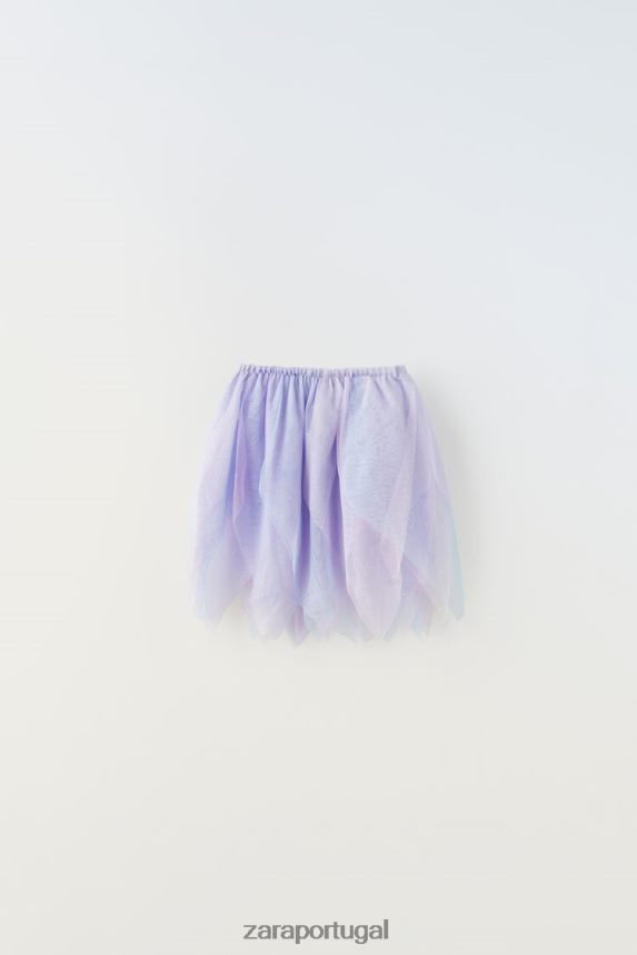 saia de fantasia de tule crianças Zara malva Z2080L1608 roupas