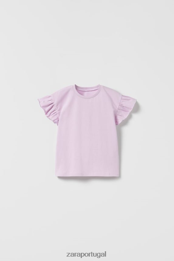 top babado crianças Zara roxo Z2080L1612 roupas