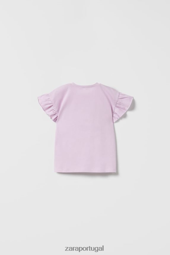 top babado crianças Zara roxo Z2080L1612 roupas