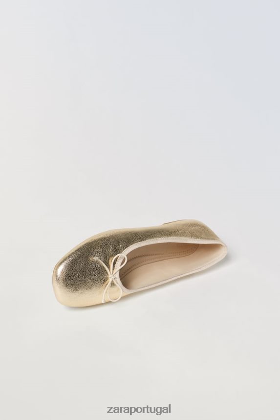 sapatilhas metálicas crianças Zara ouro Z2080L1598 calçados