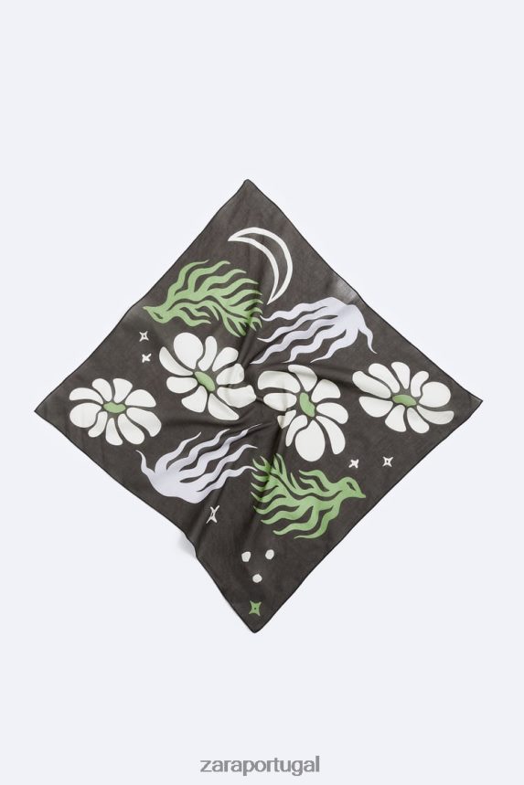 bandana estampa floral homens Zara multicolorido Z2080L1400 acessórios
