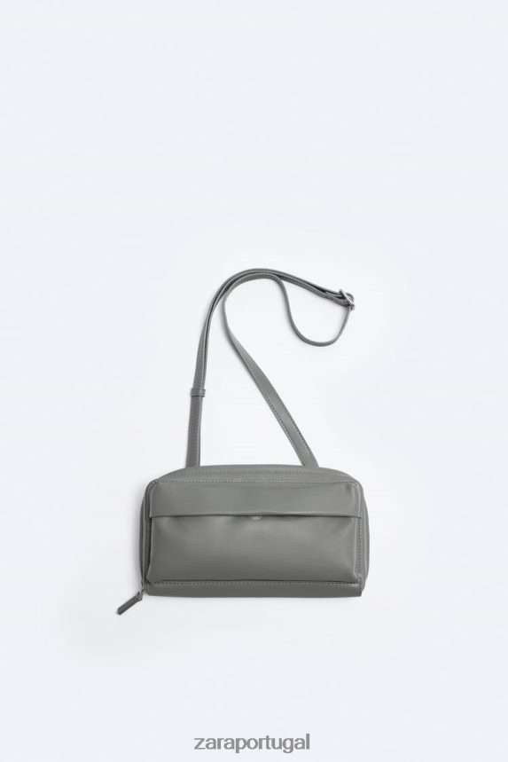 bolsa carteira transversal homens Zara verde Z2080L1306 acessórios