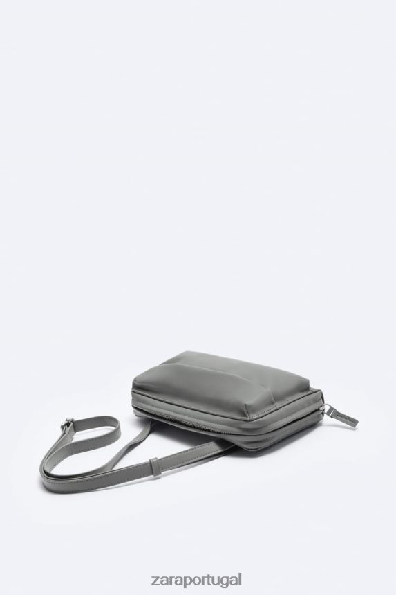 bolsa carteira transversal homens Zara verde Z2080L1306 acessórios