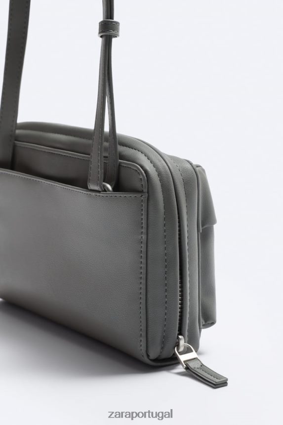 bolsa carteira transversal homens Zara verde Z2080L1306 acessórios