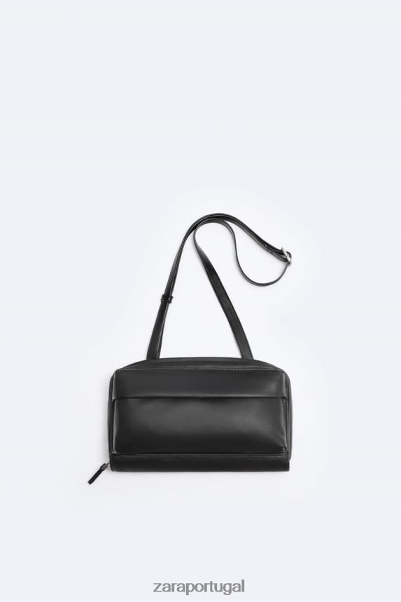 bolsa carteira transversal xl homens Zara preto Z2080L1307 acessórios
