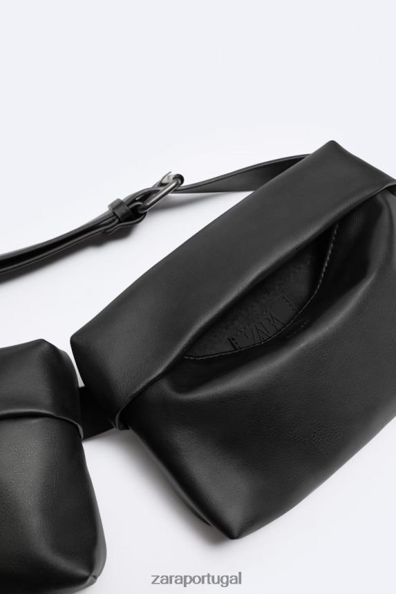 bolsa crossbody multibolso homens Zara preto Z2080L1308 acessórios