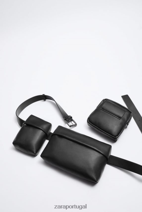 bolsa crossbody multibolso homens Zara preto Z2080L1308 acessórios