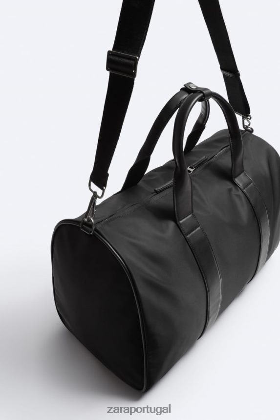 bolsa de tecido homens Zara preto Z2080L1289 acessórios