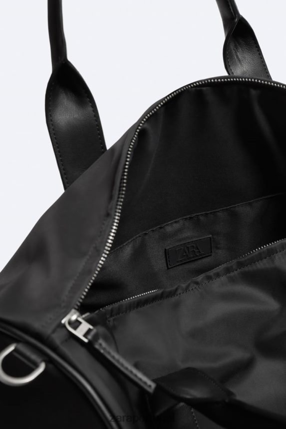 bolsa de tecido homens Zara preto Z2080L1289 acessórios