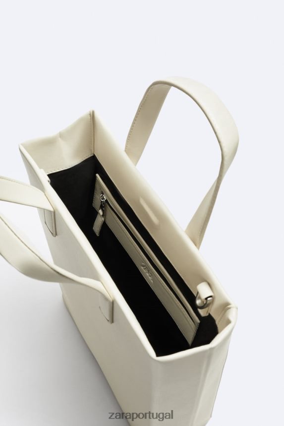 bolsa minimalista - grande homens Zara osso branco Z2080L1340 acessórios