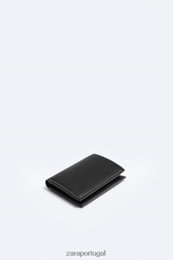 carteira vertical homens Zara preto Z2080L1343 acessórios