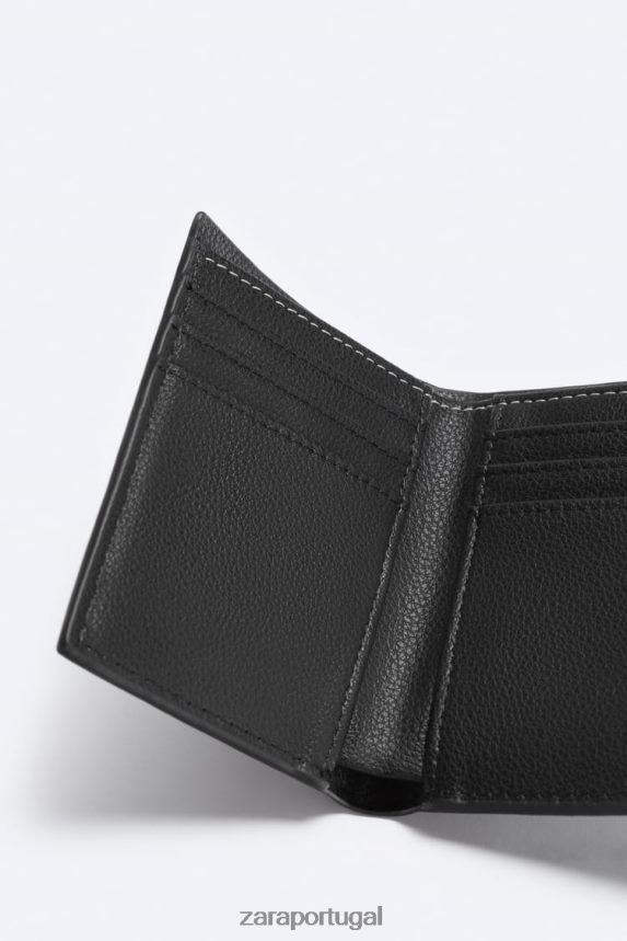carteira vertical homens Zara preto Z2080L1343 acessórios