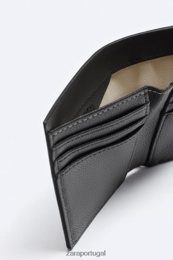 carteira vertical homens Zara preto Z2080L1343 acessórios