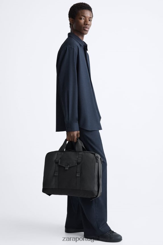 maleta multifuncional emborrachada homens Zara preto Z2080L1297 acessórios