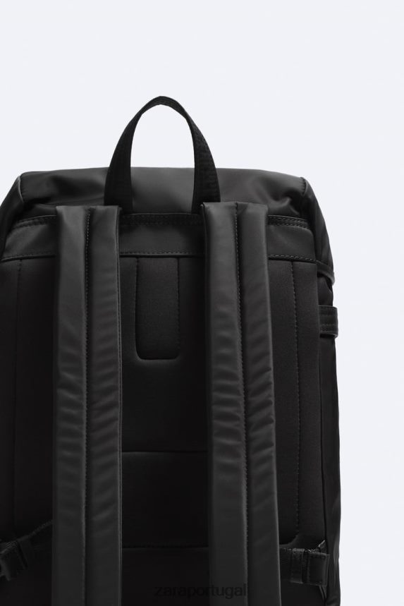 mochila de náilon homens Zara preto Z2080L1319 acessórios