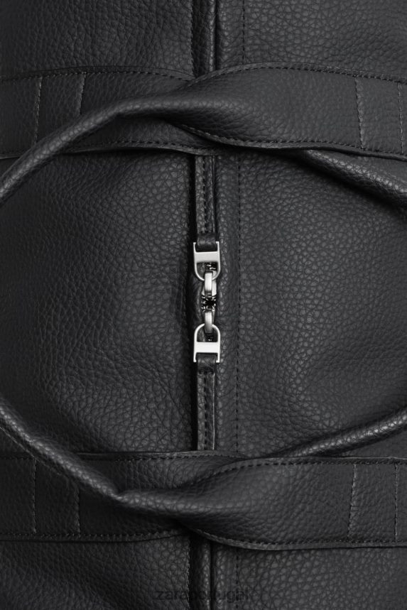 mochila granulada homens Zara preto Z2080L1329 acessórios