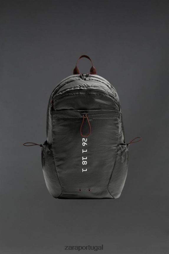 mochila técnica homens Zara cinza Z2080L1278 acessórios
