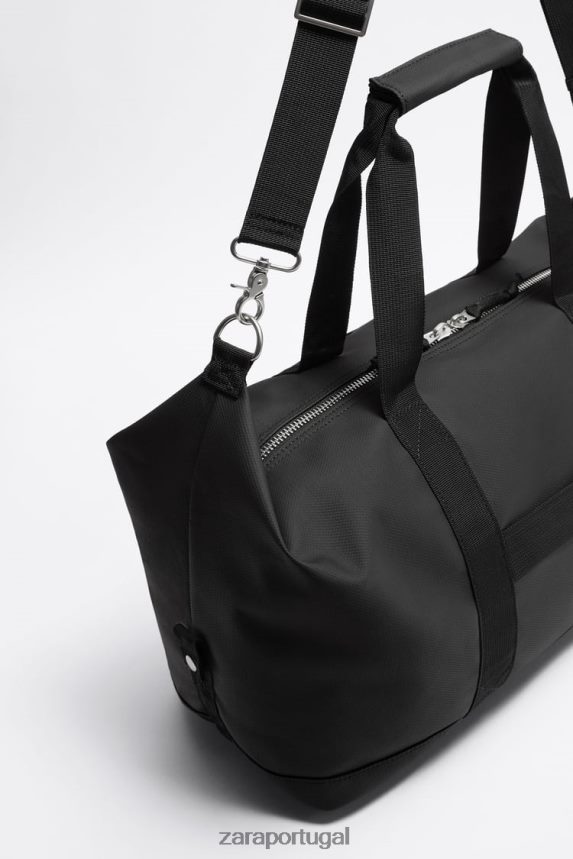 mochila texturizada homens Zara preto Z2080L1288 acessórios
