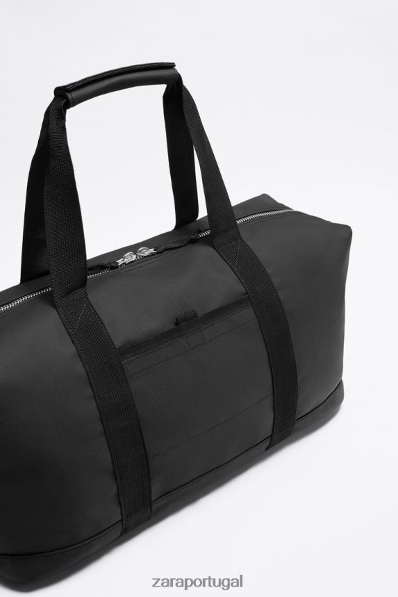 mochila texturizada homens Zara preto Z2080L1288 acessórios