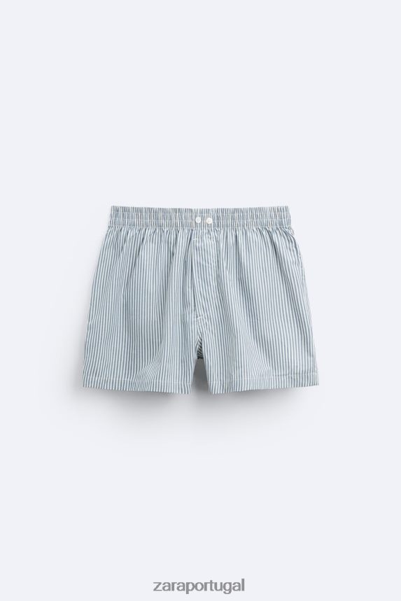 2 pack de boxers de popeline às riscas homens Zara vários Z2080L1414 acessórios