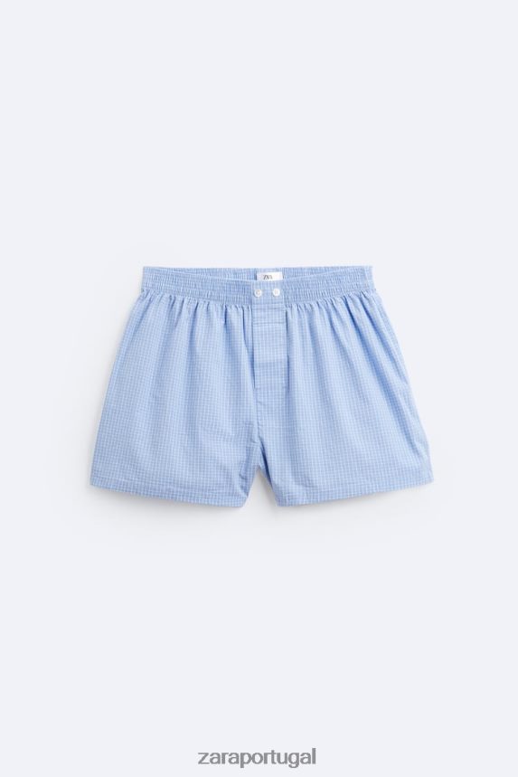 2 pack de boxers de popeline às riscas homens Zara vários Z2080L1415 acessórios