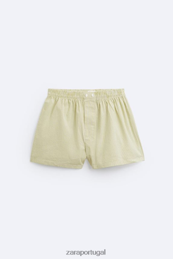 2 pack de boxers de popeline às riscas homens Zara vários Z2080L1415 acessórios