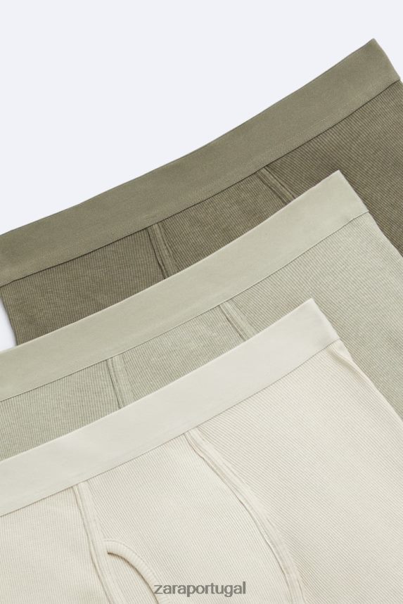 3 pack de boxers texturizados homens Zara vários Z2080L1425 acessórios