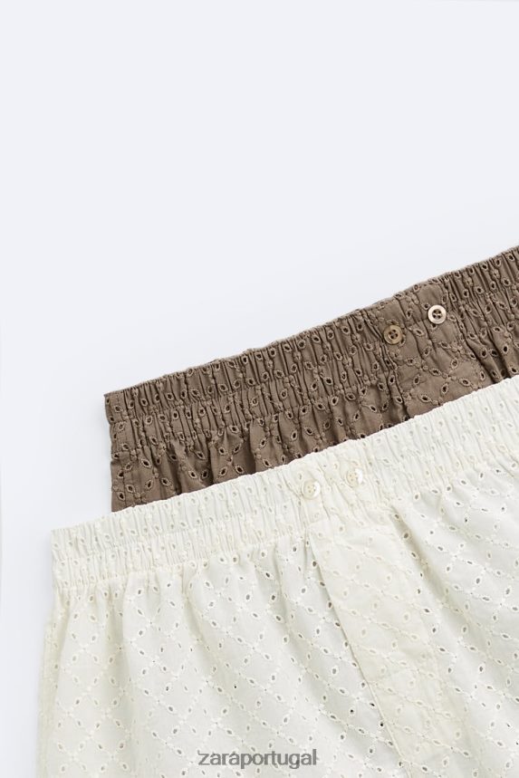 Pack de 2 boxers bordados com aberturas homens Zara vários Z2080L1420 acessórios