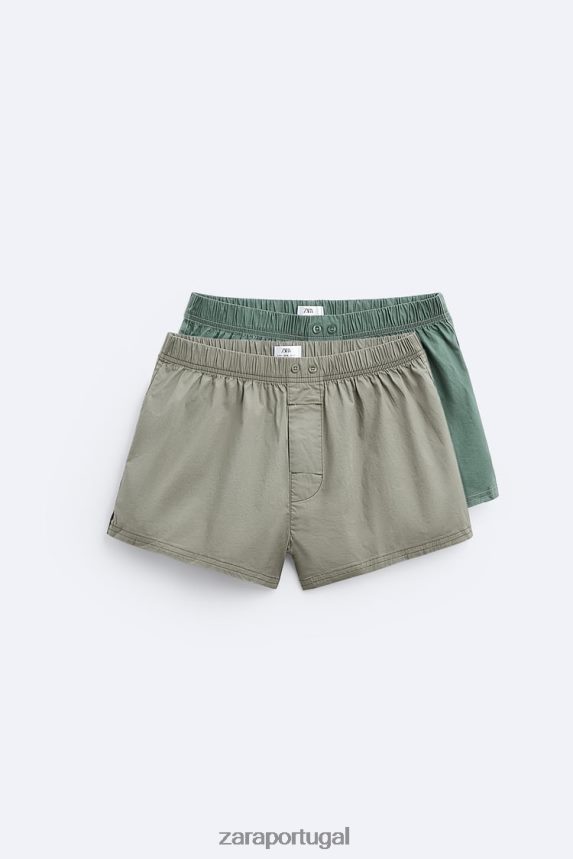 Pack de 2 boxers curtos de popelina homens Zara vários Z2080L1418 acessórios