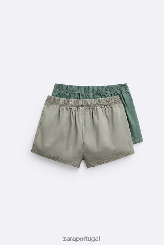 Pack de 2 boxers curtos de popelina homens Zara vários Z2080L1418 acessórios