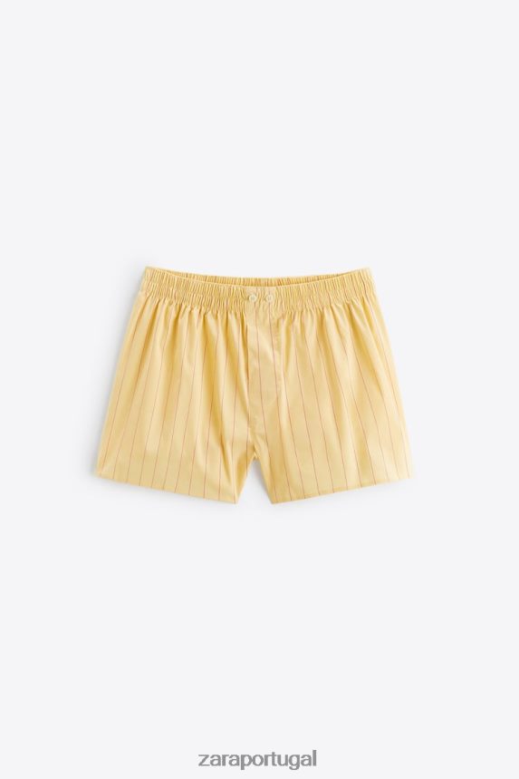 pack de dois boxers de popelina às riscas homens Zara vários Z2080L1416 acessórios
