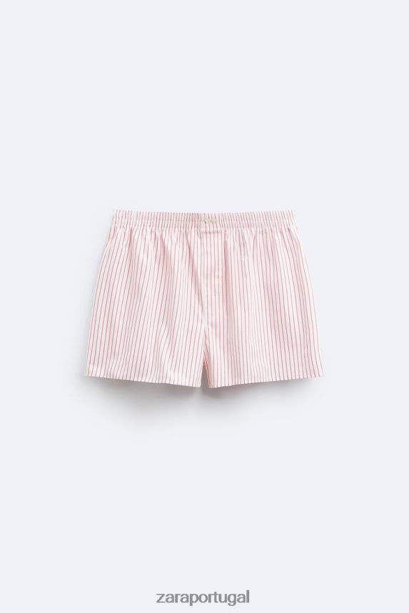 pack de dois boxers de popelina às riscas homens Zara vários Z2080L1417 acessórios