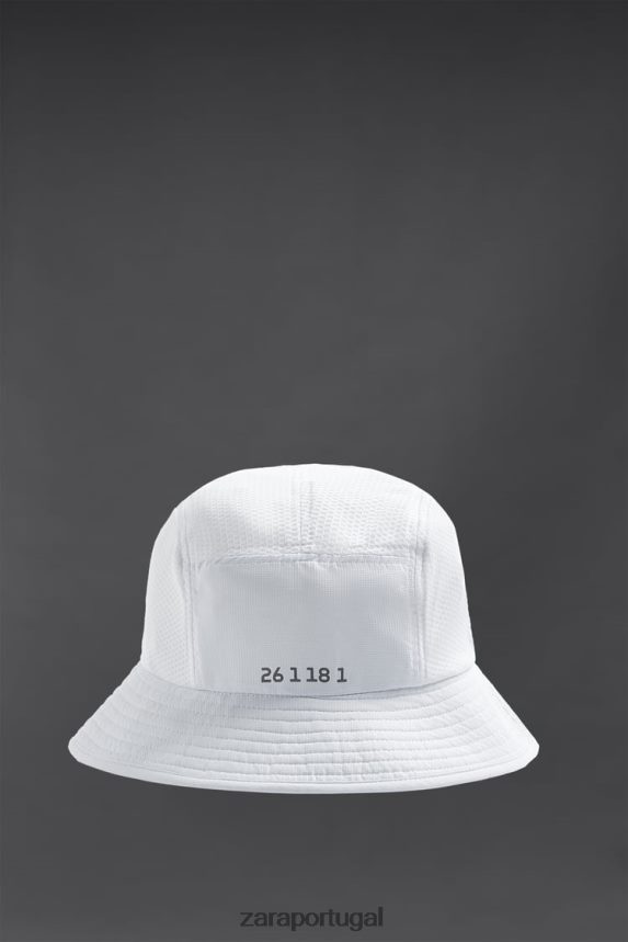 chapéu balde técnico homens Zara branco Z2080L1402 acessórios