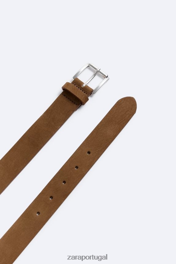 cinto de couro homens Zara tabaco Z2080L1480 acessórios