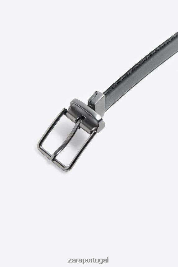 cinto de couro reversível homens Zara preto Z2080L1477 acessórios