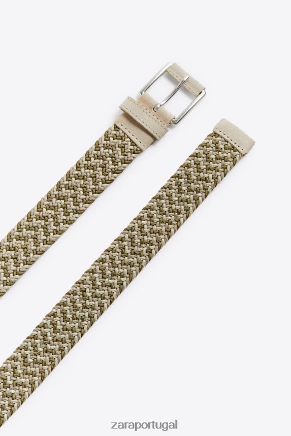 cinto tecido homens Zara cru Z2080L1473 acessórios