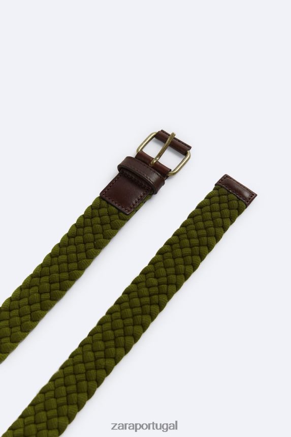 cinto tecido homens Zara verde Z2080L1472 acessórios
