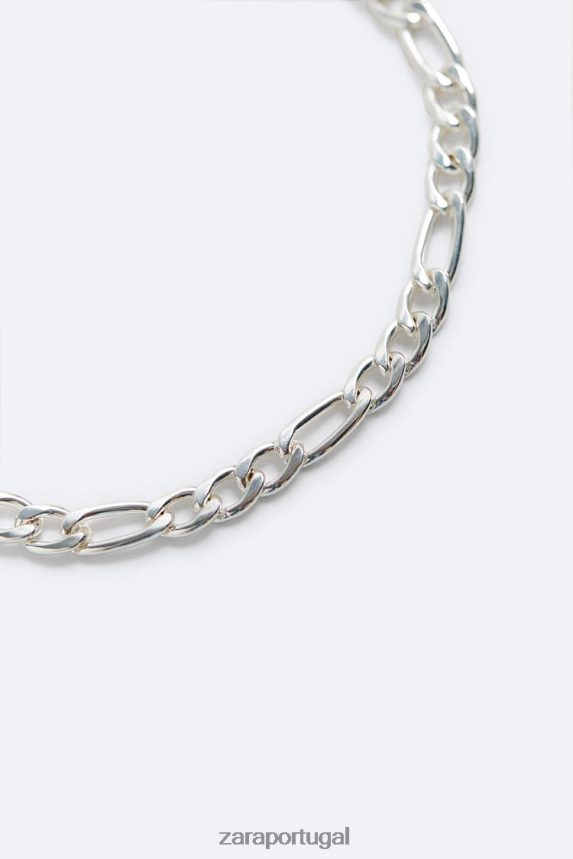 pulseira vinculada homens Zara prata Z2080L1489 acessórios