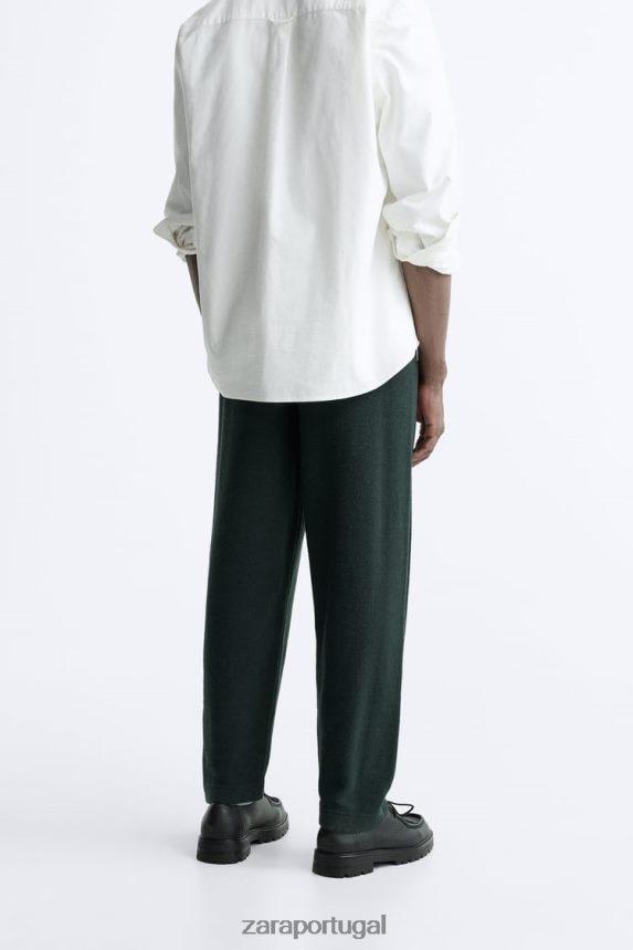 calça jogger tricotada homens Zara verde Z2080L958 roupas