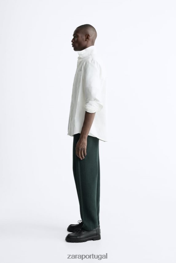 calça jogger tricotada homens Zara verde Z2080L958 roupas