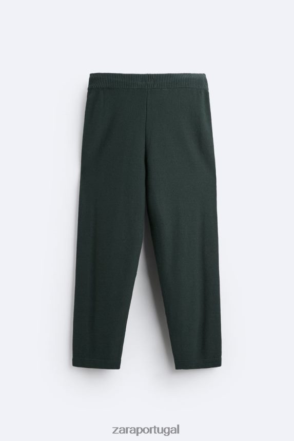 calça jogger tricotada homens Zara verde Z2080L958 roupas