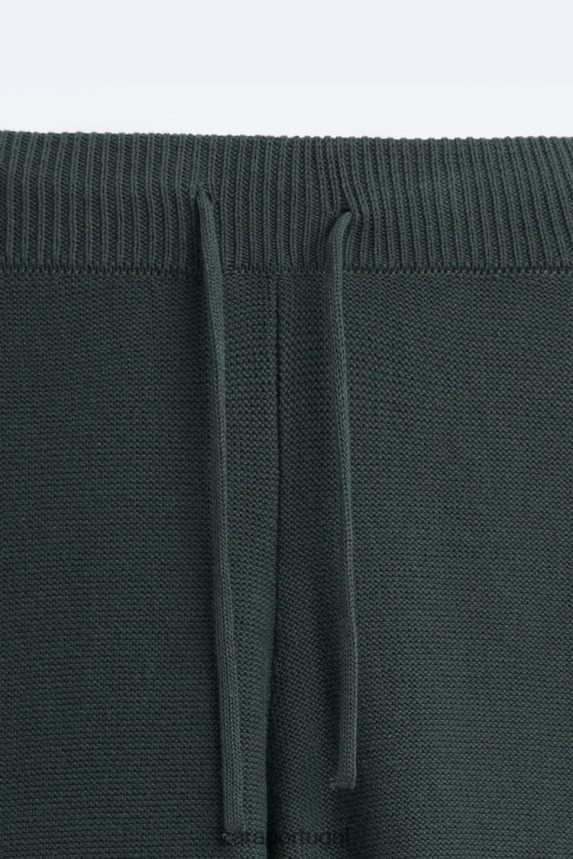 calça jogger tricotada homens Zara verde Z2080L958 roupas