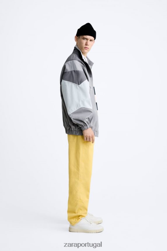 calças de bolso de carpinteiro homens Zara amarelo Z2080L954 roupas