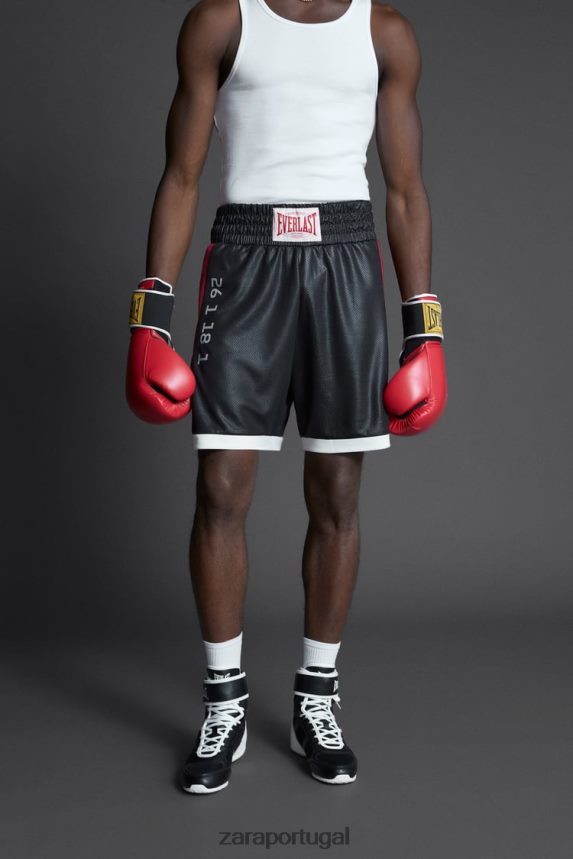 shorts de boxe eternos homens Zara preto Z2080L1236 roupas