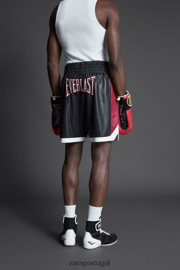 shorts de boxe eternos homens Zara preto Z2080L1236 roupas